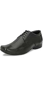 Black Leather Shoes (Royal Gold)
